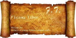 Ficzay Tibor névjegykártya
